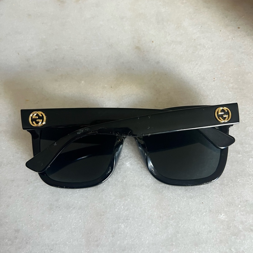 Gucci Black Gold Accent Sunglasses